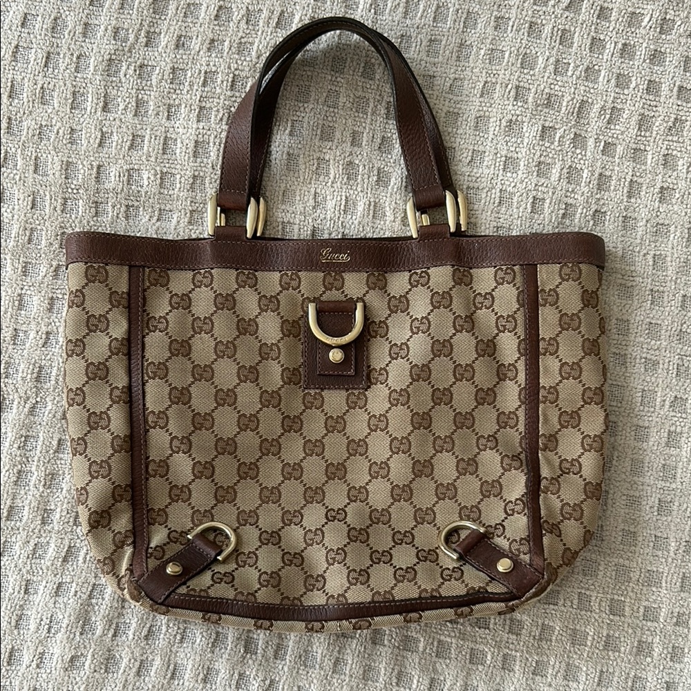Gucci Brown and Tan Tote Bag